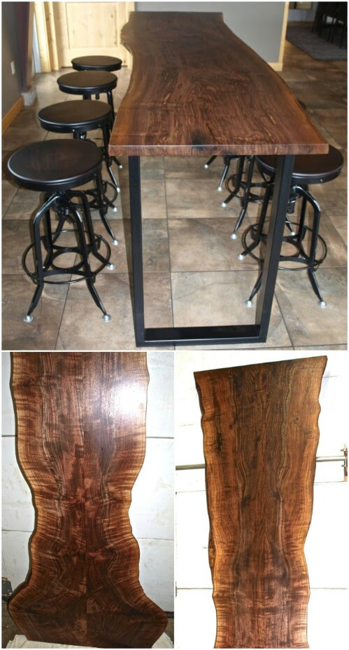 Reclaimed Wood Bar Table
