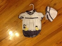 Girls B.T. Kids outfit size 3-6 months short sleeve with ducks