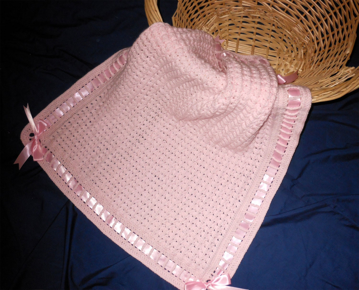 Pink Cross Stitch Afghan