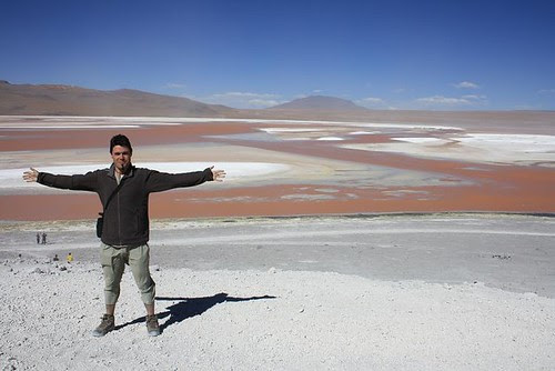 Fuerte viento en Laguna Colorada