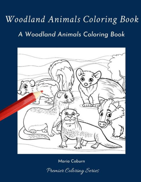 Download Woodland Animals Coloring Book A Woodland Animals Coloring Book By Maria Coburn Paperback Barnes Noble
