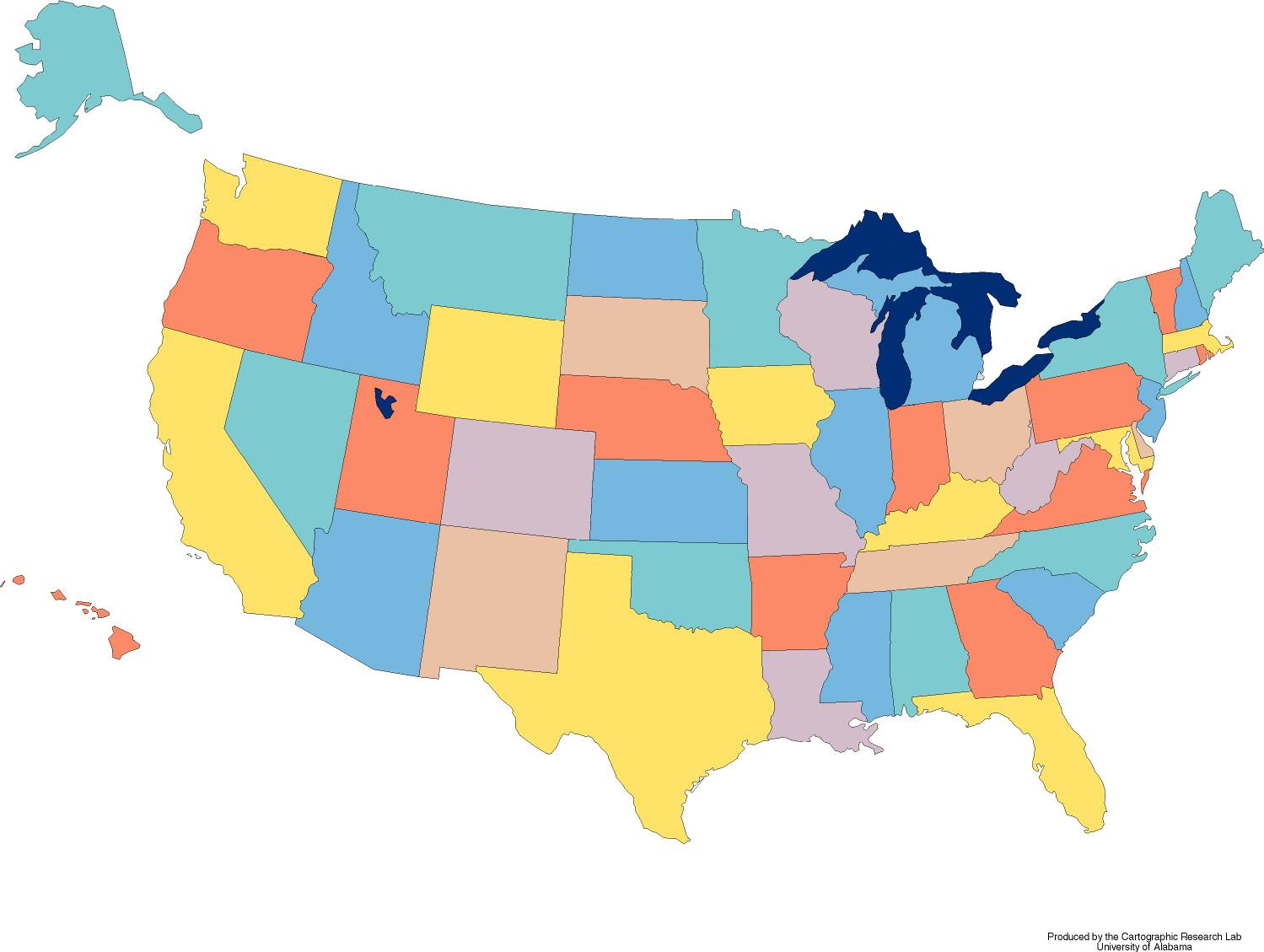 United States Map Nevada