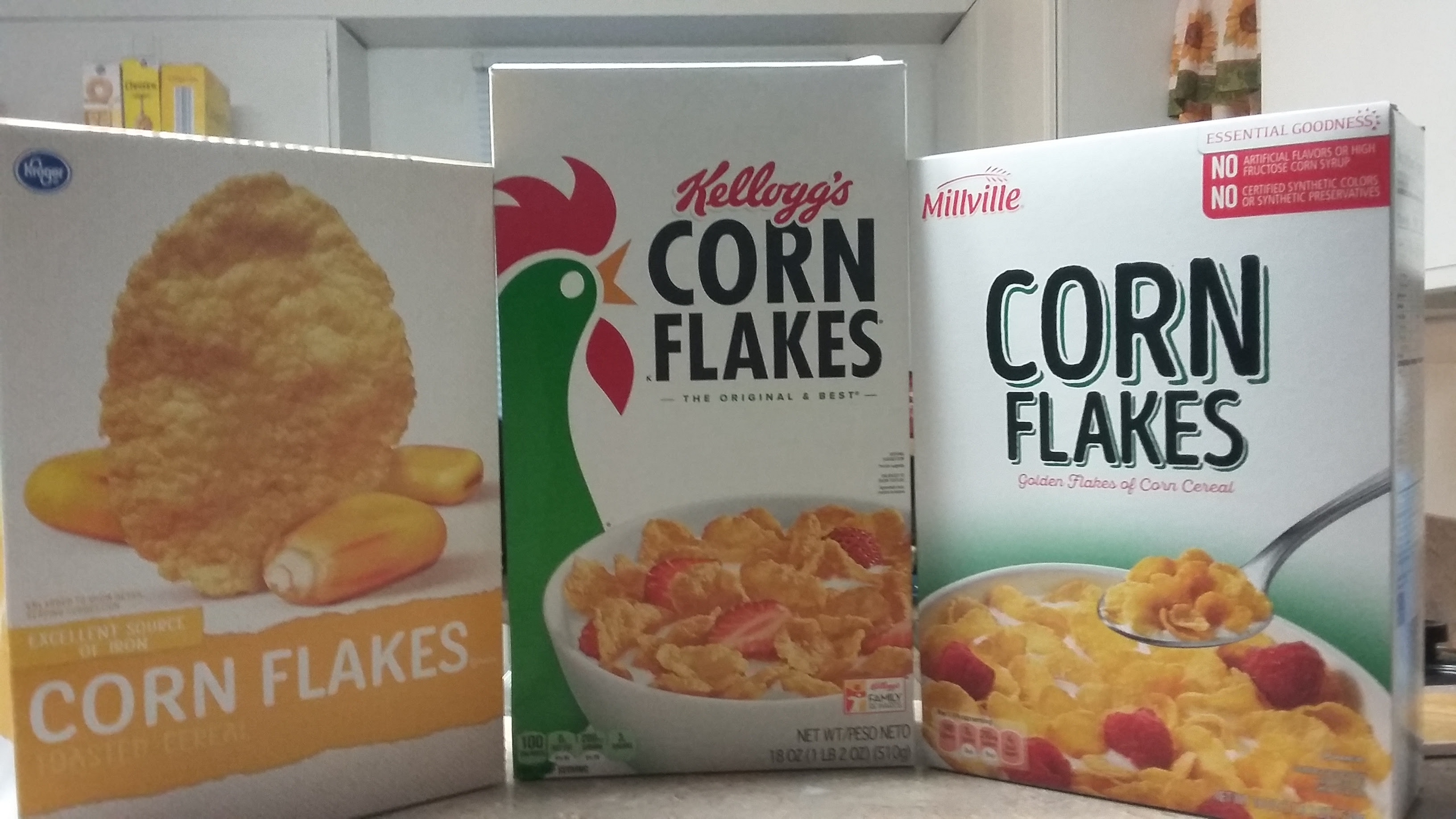 A Cereal Battle Corn Flakes Vs Corn Flakes Kellogg S Vs Store Brand Vs Discount Brand Bachelor On The Cheap