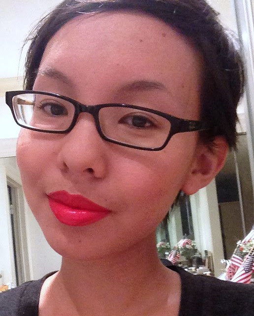 orange red lip