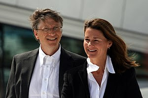 Bill and Melinda Gates during their visit to t...
