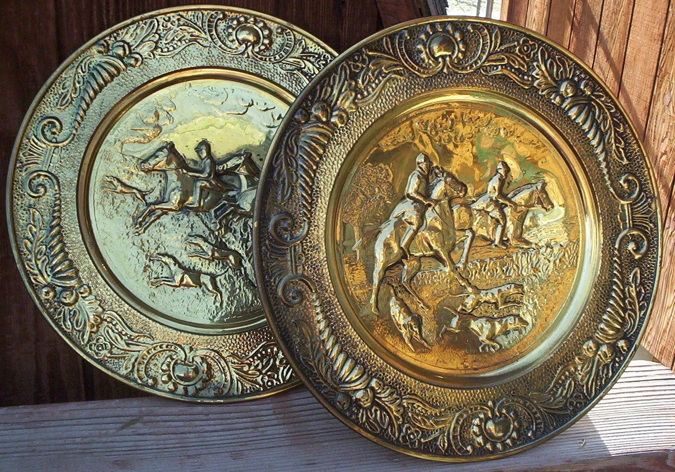 Brass Wall Hanging Pair of Brass Wall Decor Made by THEOLDGARAGE