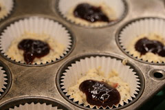 Lemon Poppy Seed Muffins with Jam Filling
