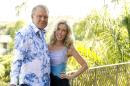FILE--In this July 27, 2011 file photo, musician Glen Campbell, left, and his wife, Kim, pose for a portrait in Malibu, Calif. Now 78 and in the late stages of Alzheimer's disease, Campbell’s wife will attend the 87th annual Academy Awards on Sunday, Feb. 22, 2015, on his behalf. Tim McGraw is set to perform Campbell’s Oscar nominated song, “I’m Not Gonna Miss You,” which won a Grammy Award earlier this month. The movie, "Glen Campbell..."I'll Be Me," is nominated for two Oscars: documentary feature and original song. (AP Photo/Matt Sayles, File)