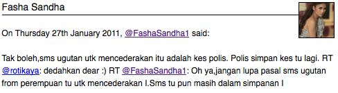 fasha sandha kena ugut