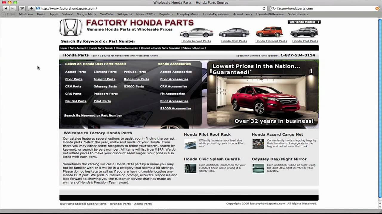 Honda Parts Wholesale Price