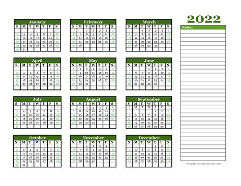  printable annual calendar 2022 printable calendar 2021