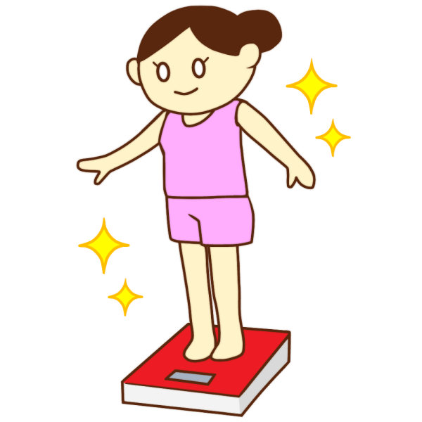 やせている女性のイラスト かわいいフリー素材が無料のイラストレイン
