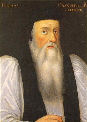 Thomas Cranmer, principal author of the Forty-...