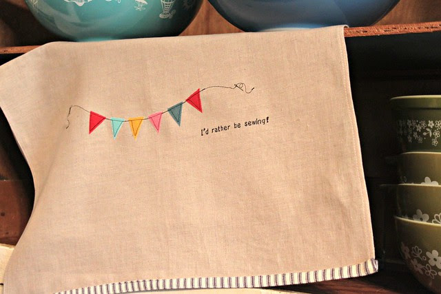 The Seamstress Tea Towel -- Tutorial for Janome