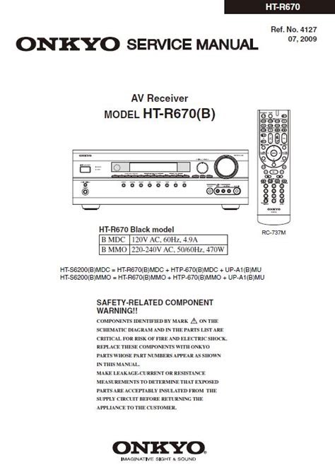 eBook Onkyo Ht R670 Av Receiver Service Manual