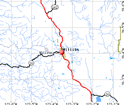 Map Ukiah Camap Uk Willits, CA map
