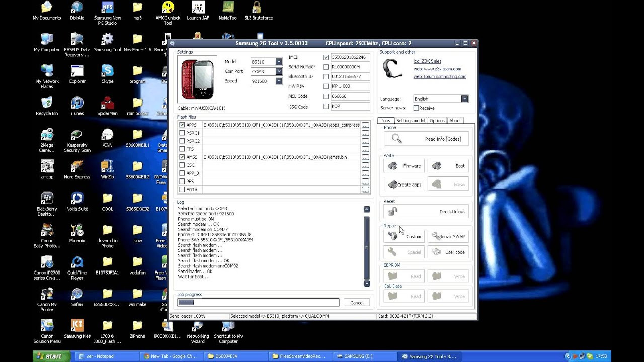 B53imei change z3x