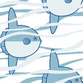 スマホ対応 マンボウの壁紙用イラスト 条件付フリー素材集