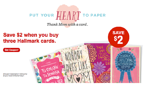 Hallmark Cards only .32 at CVS â Stock Up for Motherâs Day