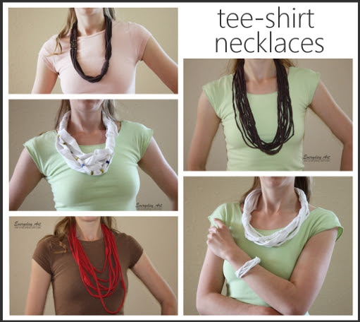 Craftaholics Anonymous T Shirt Necklace Tutorial 5 Variations