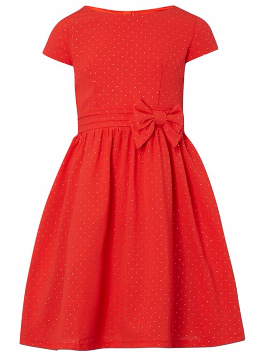 Little Misdress Girls Spot Print Dress With Big Bow On Waist at House of Fraser