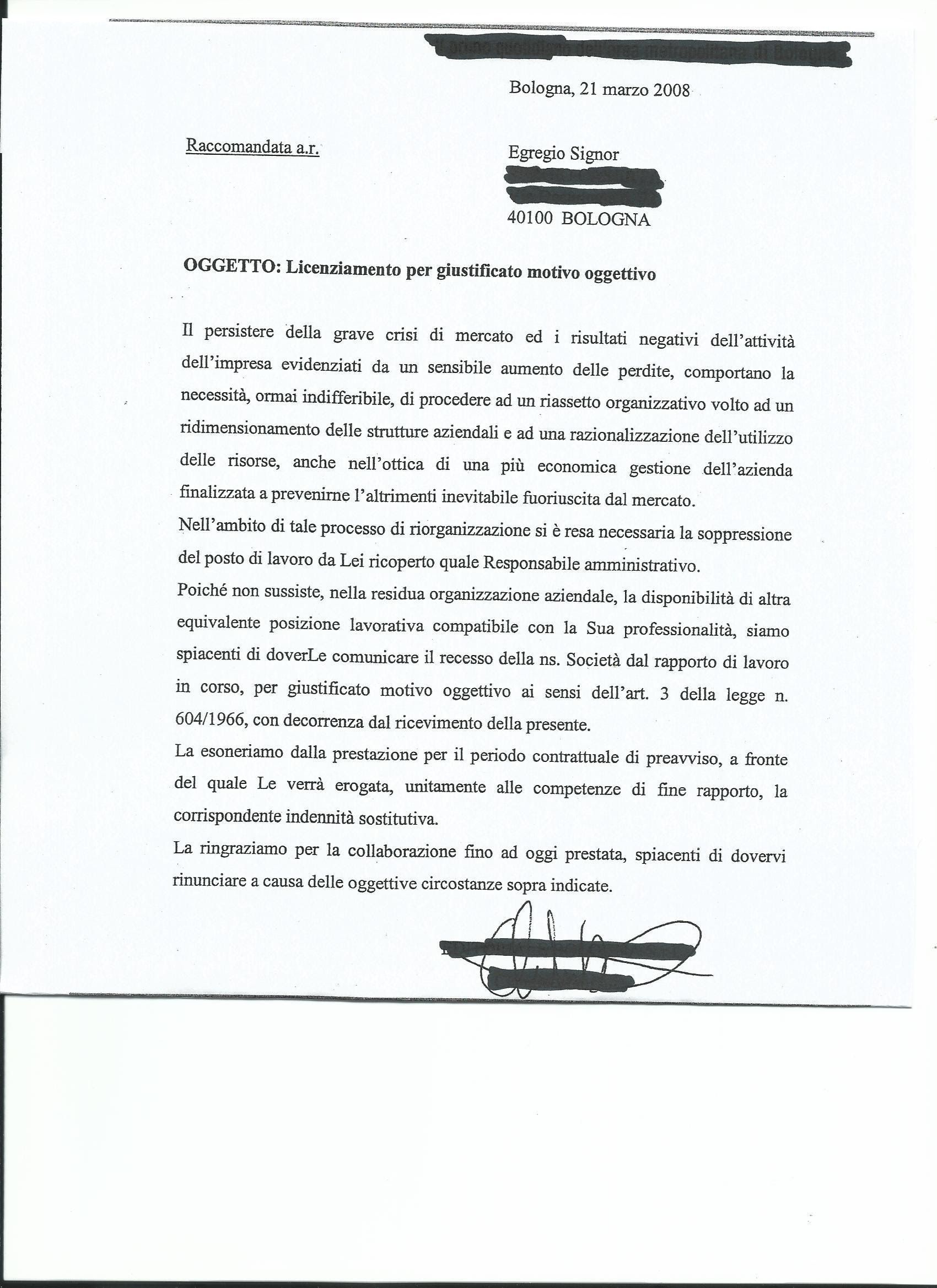 Articolo 18: storia di una lettera di licenziamento - Il ...