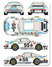 Calcas 1/24 Racing Decals 43 - Porsche 911 934 RSR Danone - Nº 55 - Juan Fernandez + Eugenio Baturone + Rafael Tarradas - 24 Horas de Le Mans 1977 para kit de Tamiya TAM24328