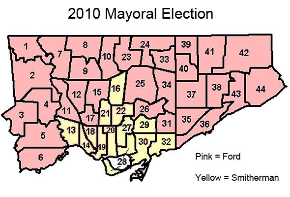 Toronto Results 2010 Mayoral Race