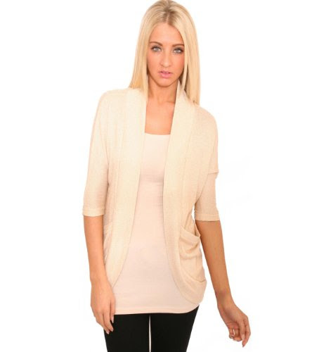  Pilot baisse arrière lurex cardigan en pierre