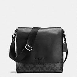 SULLIVAN SMALL MESSENGER IN SIGNATURE - COACH f72109 - CHARCOAL/BLACK
