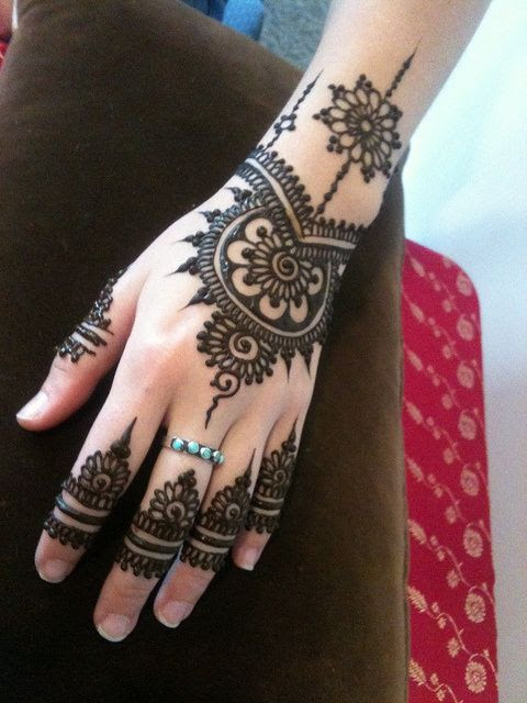 Back Hand Side Henna Design - 4