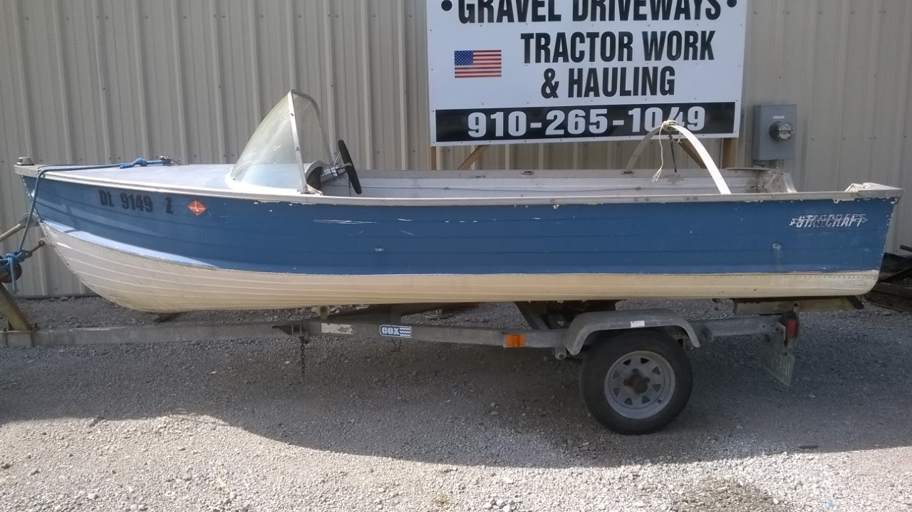 Vintage 14 Foot Starcraft Aluminum Fishing Boat &amp; Trailer ...