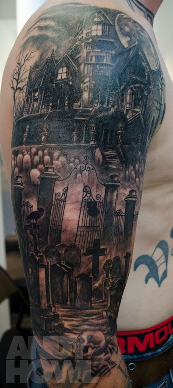 Graveyard And Cemetery Tattoos (4)