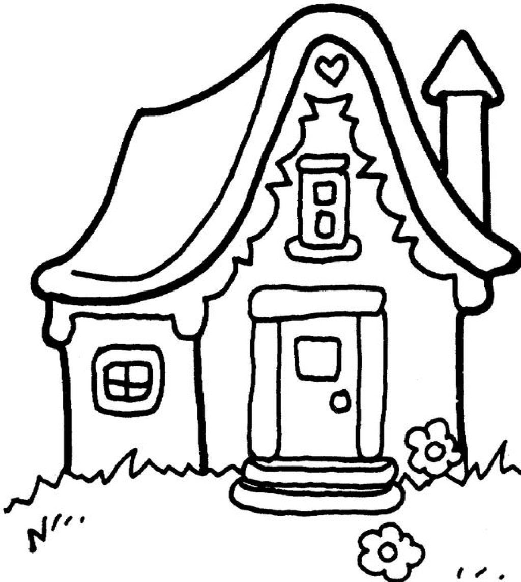 Printable Gingerbread House Coloring Pages - Coloring Home