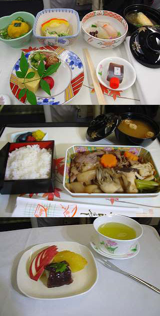 全日空商務艙，四月日式餐