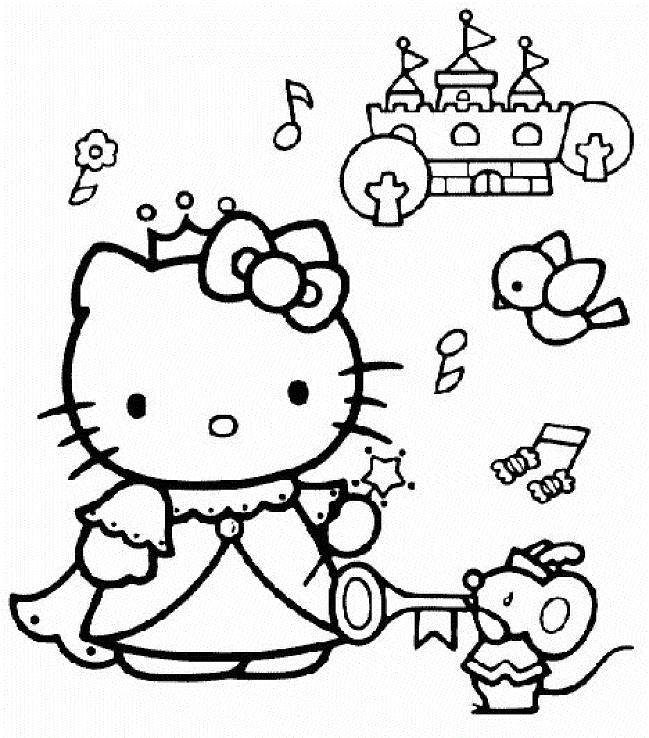 Download Hello kitty mermaid coloring pages to download and print for free