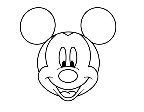 mickey mouse outline clipart