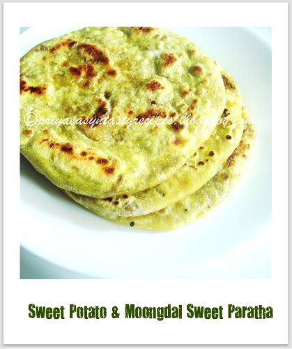 Sweet potato & whole moongdal paratha