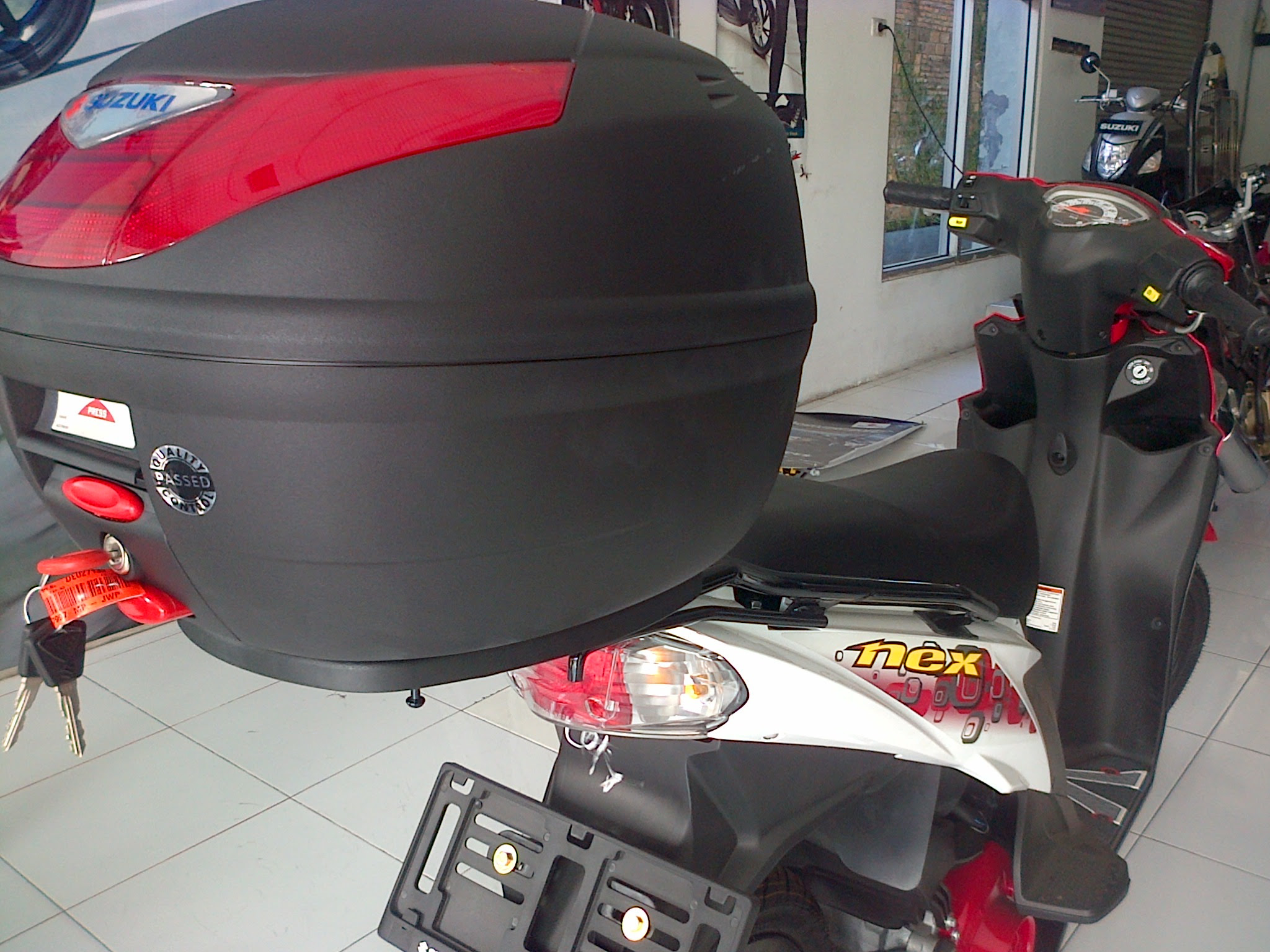 SATRIA FU150 Tambahan Sedikit Tentang Suzuki Nex Dengan Top CaseBox