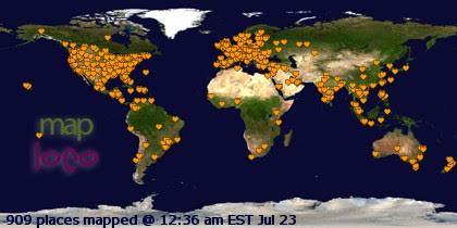 Locations of Site Visitors