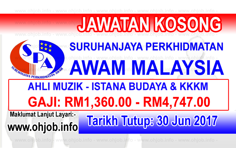 Jawatan Kerja Kosong Suruhanjaya Perkhidmatan Awam Malaysia - SPA logo www.ohjob.info jun 2017