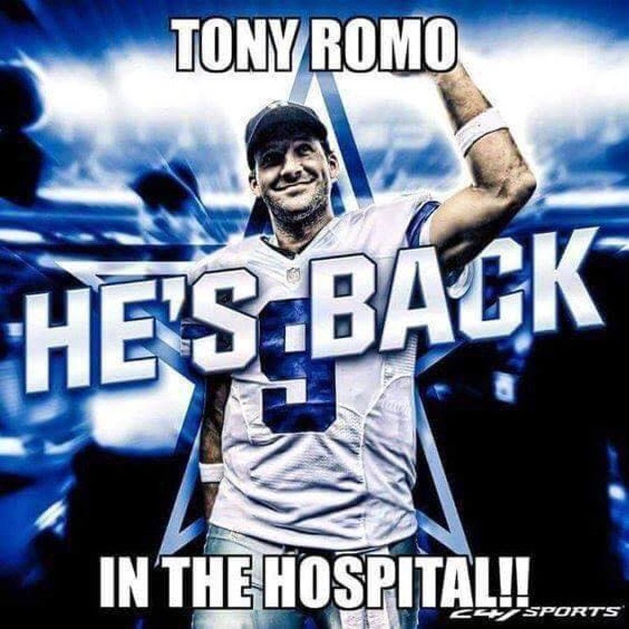 Tony Romo Back Injury Memes The Best Of The Internet S Roast Of Cowboys Qb