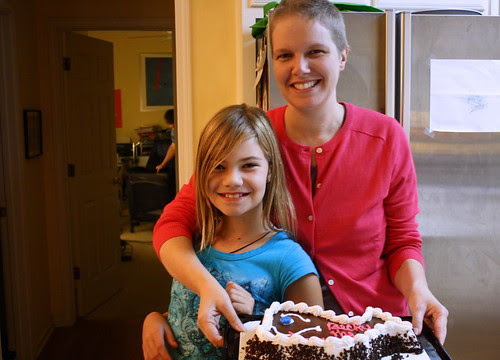 laura and me with cake