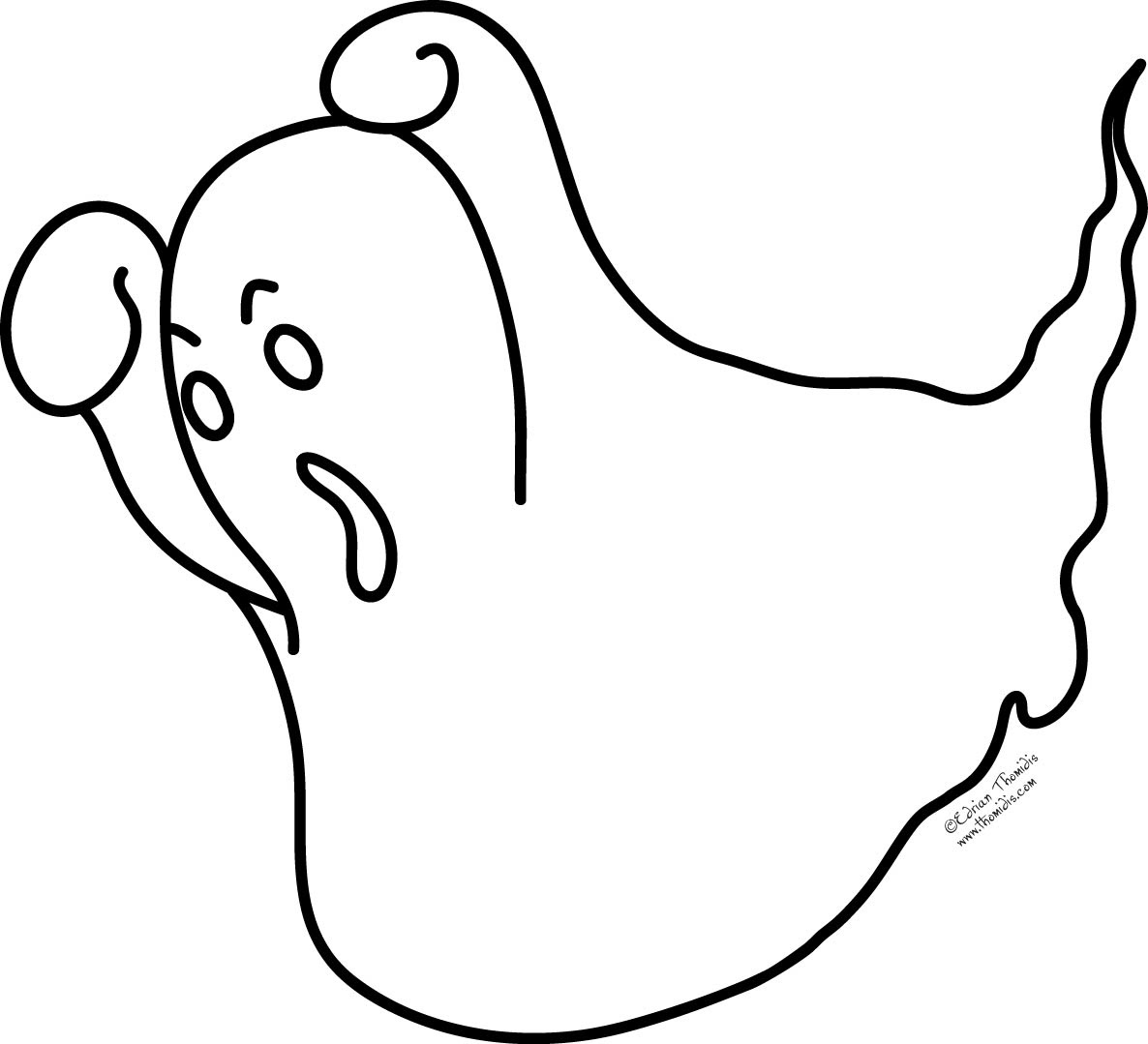 Ghost coloring pages