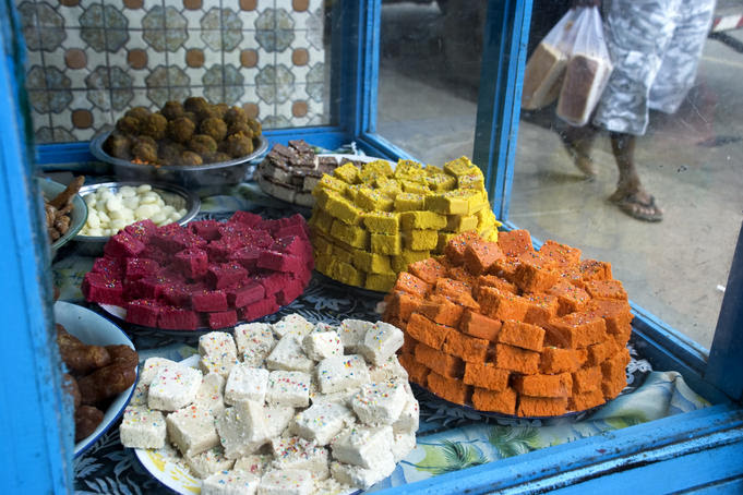 Indian sweet stall.