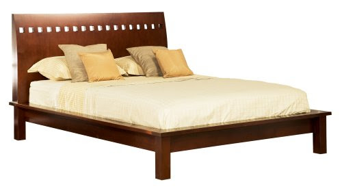 Modus Furniture Nevis Full Size Veneto Platform Bed, Spice
