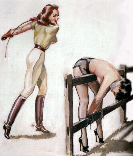 John Willie Bizarre Whipping at Fence