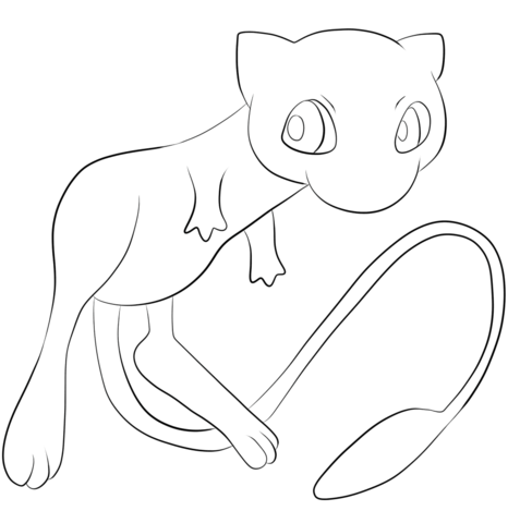 ミュウ ぬりえ