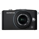 Olympus PEN E-PM1 12.3MP Interchangeable Camera with CMOS Sensor, 3-inch LCD and 14-42mm II Lens