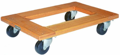 Hamilton DW243-E-1627 Hardwood Dolly with 4 Swivel Casters 700lbs Capacity 27 Length x 16 Width x 6-12 Height